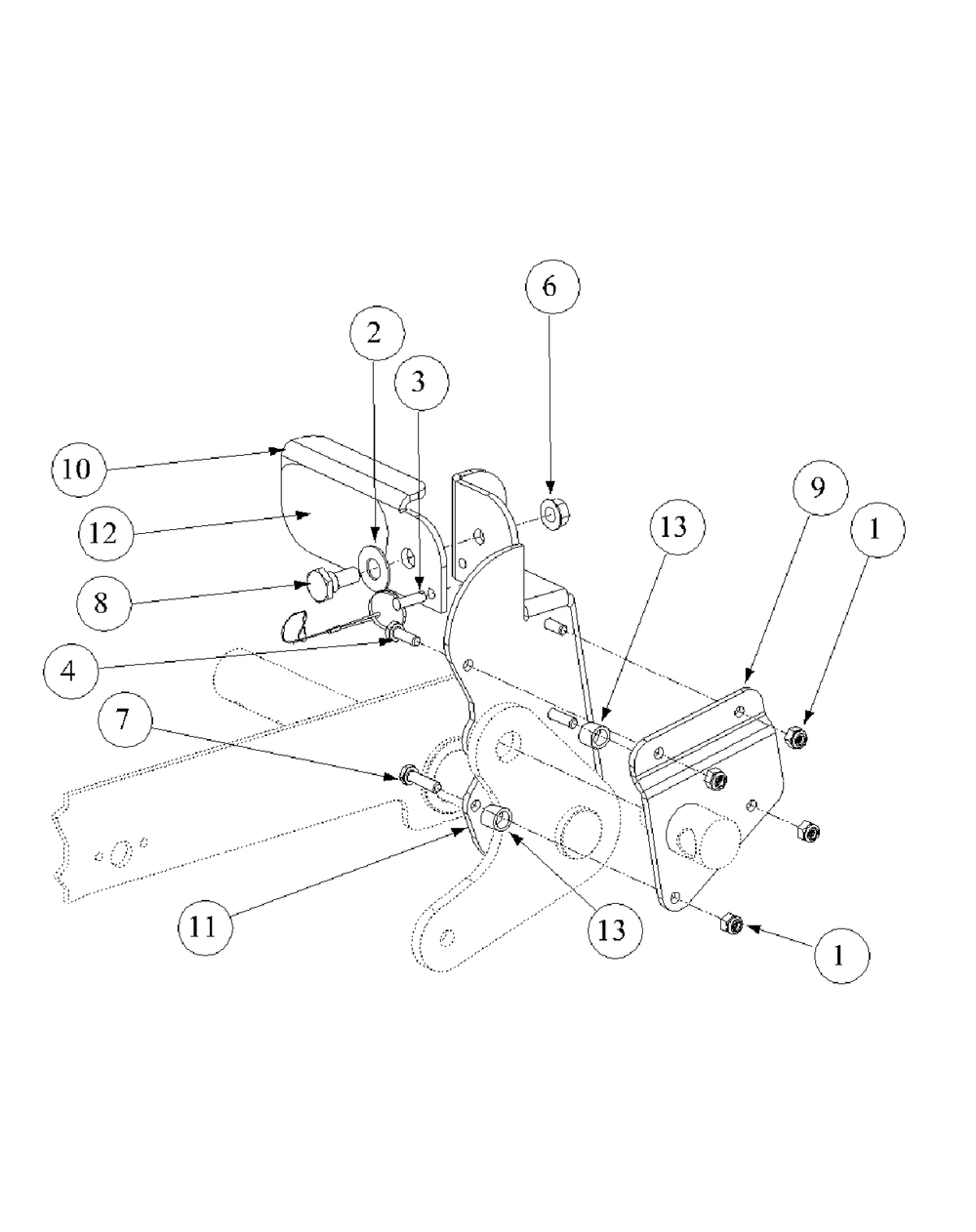 Foot Pedal Deck Lift Assembly Diagram and Parts List for M72-GN 53AB5FEZ150-28-HP Cub Cadet Lawn Tractor
